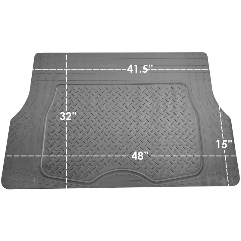 FH Group ClimaProof Universal Cargo Mat â€“ All-Weather, Trimmable Trunk Mat (48" W x 32" D) â€“ Fits Most Cars, SUVs & Trucks â€“ Gray - Image 4